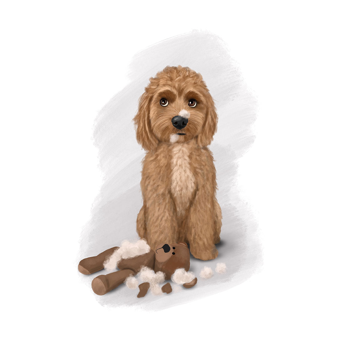 Personalised Cockapoo - "It wasn't me" - Mounted