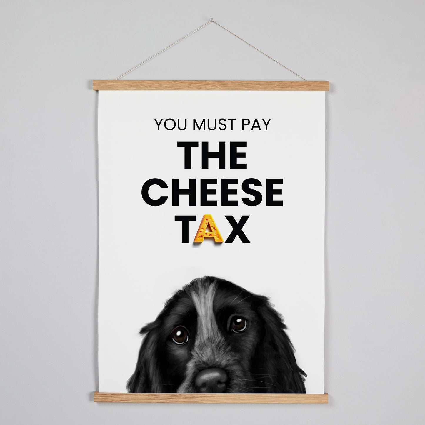 Blue Roan Cocker Spaniel - Cheese Tax Hanging Print