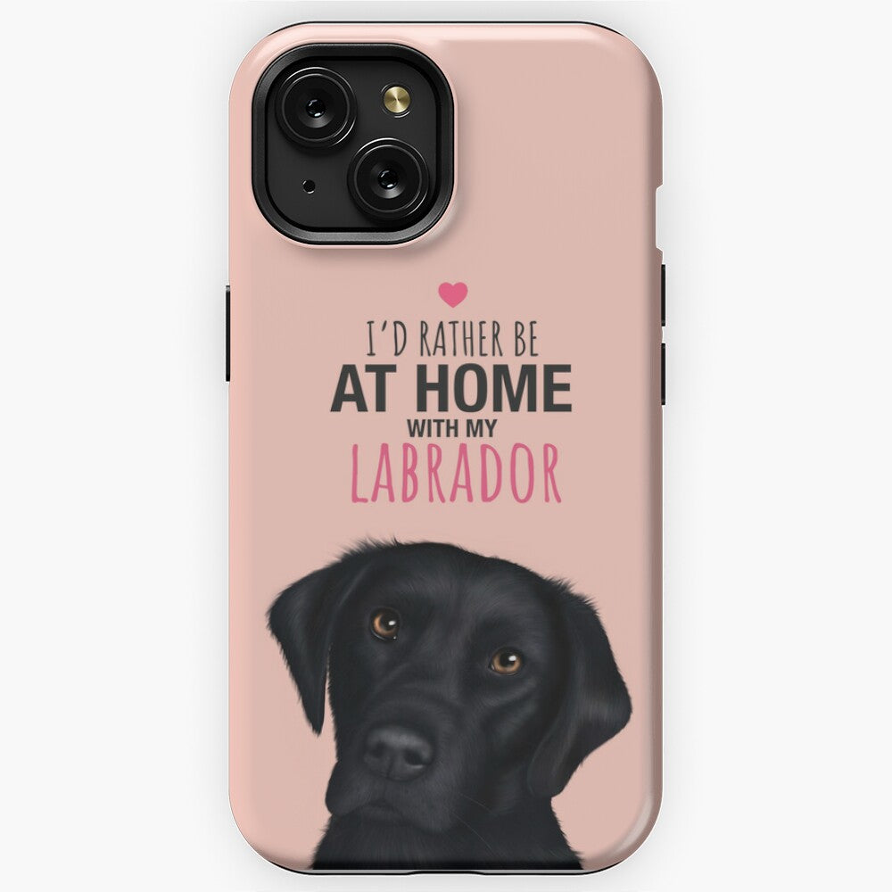 Home with my Black Labrador iPhone Tough Case