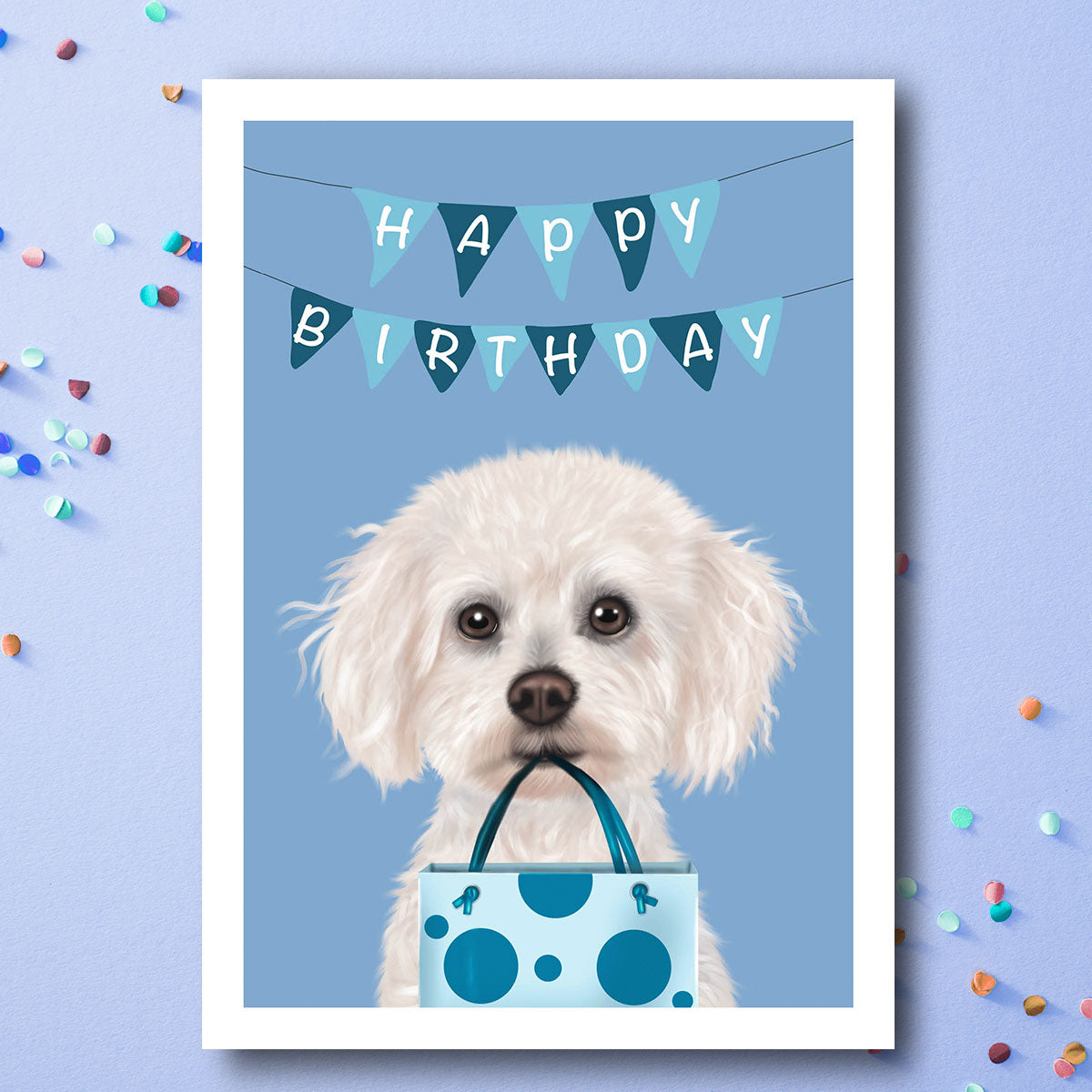 Bichon Frise Birthday Card