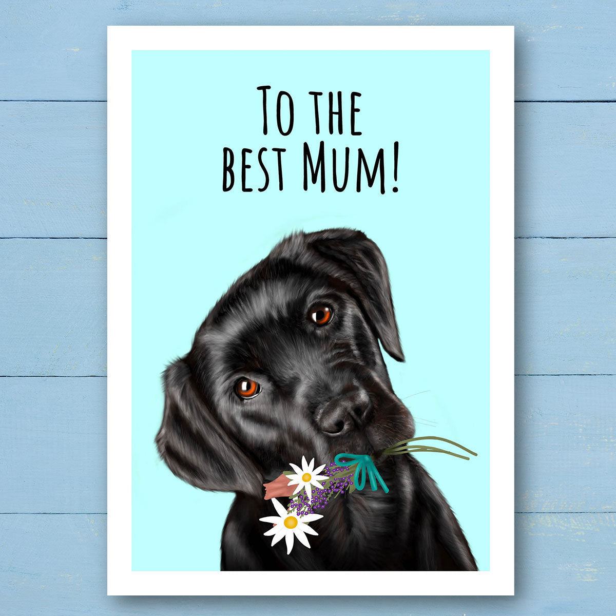 Black Labrador Best Mum Card