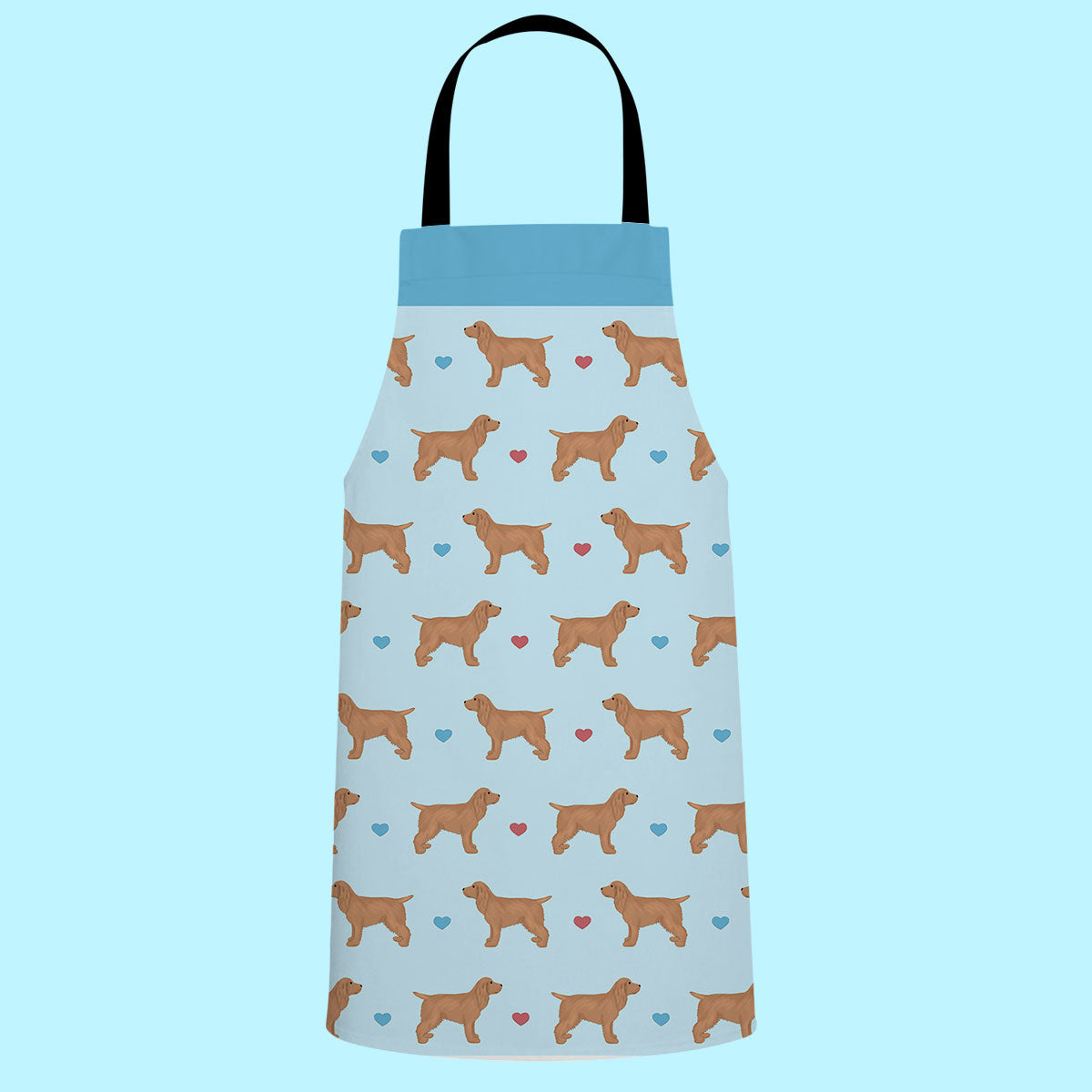 Golden Cocker Spaniels and Hearts Apron