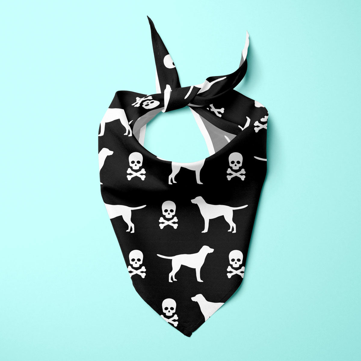Labradors and Skulls Halloween Edition Dog Bandana