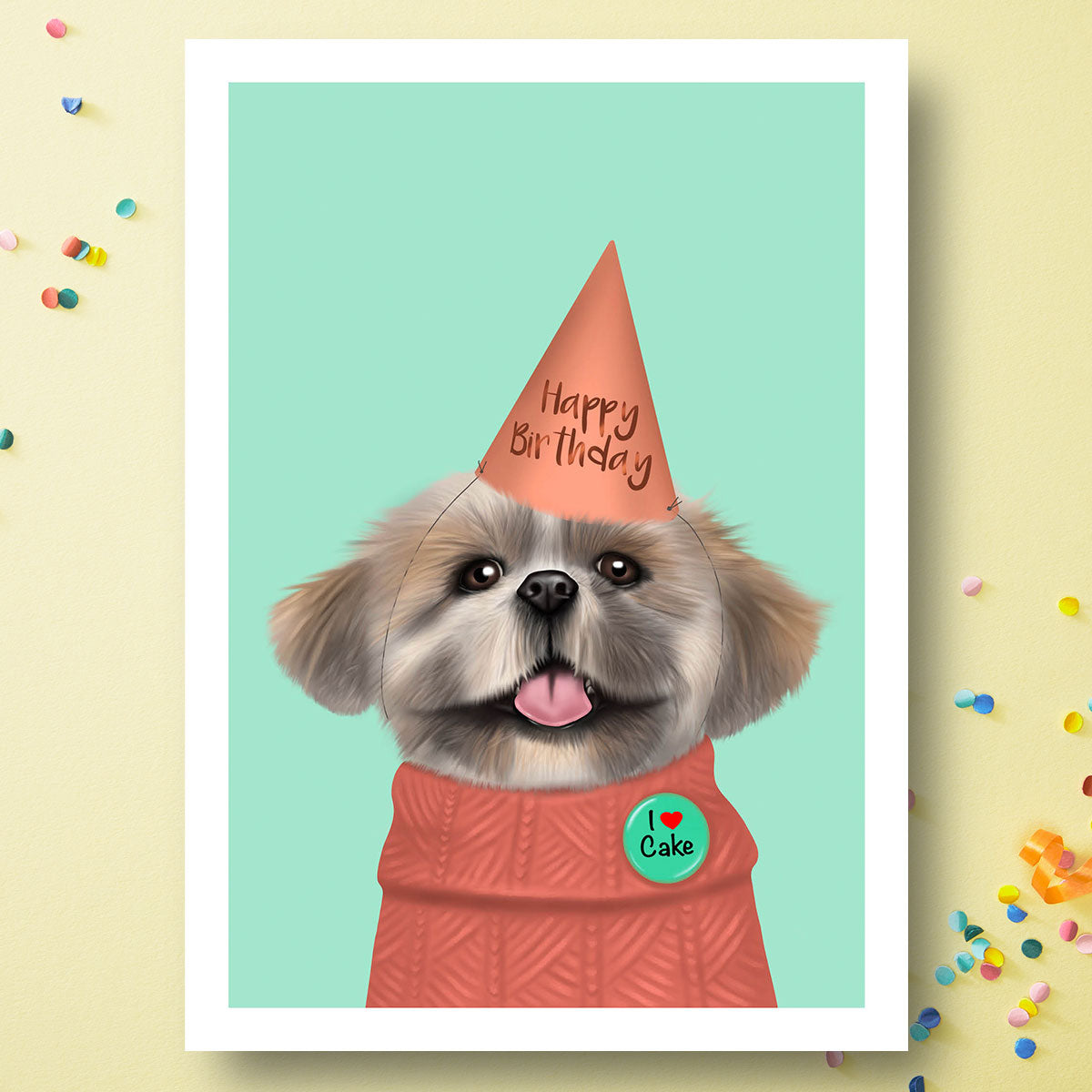 Shih Tzu Birthday Card