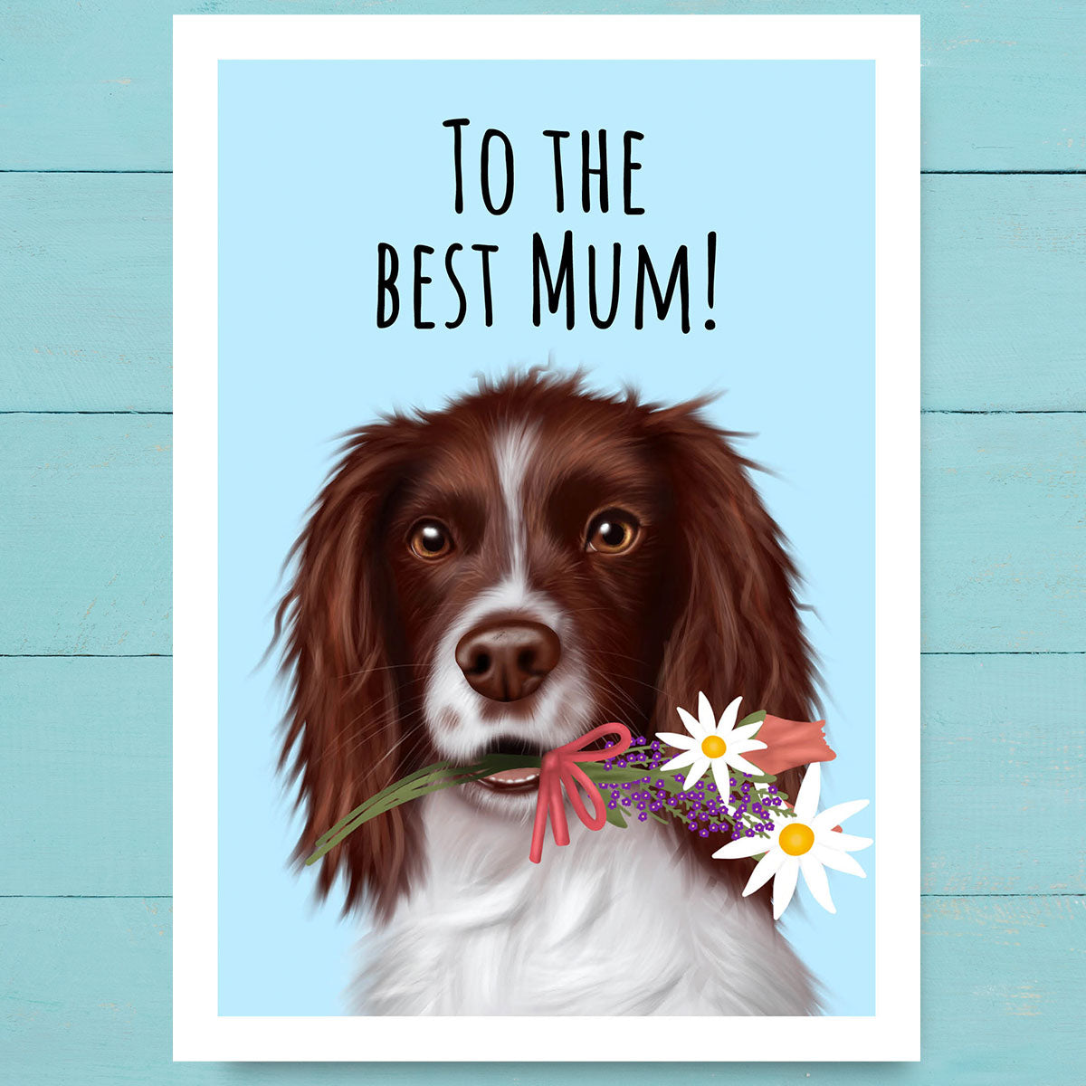Springer Spaniel Best Mum Card