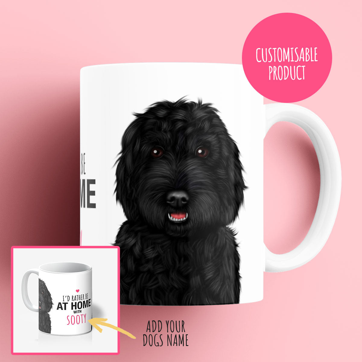 Personalised Black Cockapoo Mug