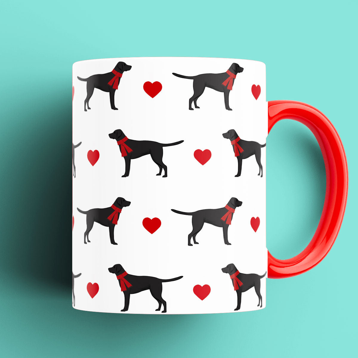 Black Labrador Cosy Pattern Mug