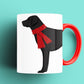 Set of Two Cosy Black Labrador Mugs