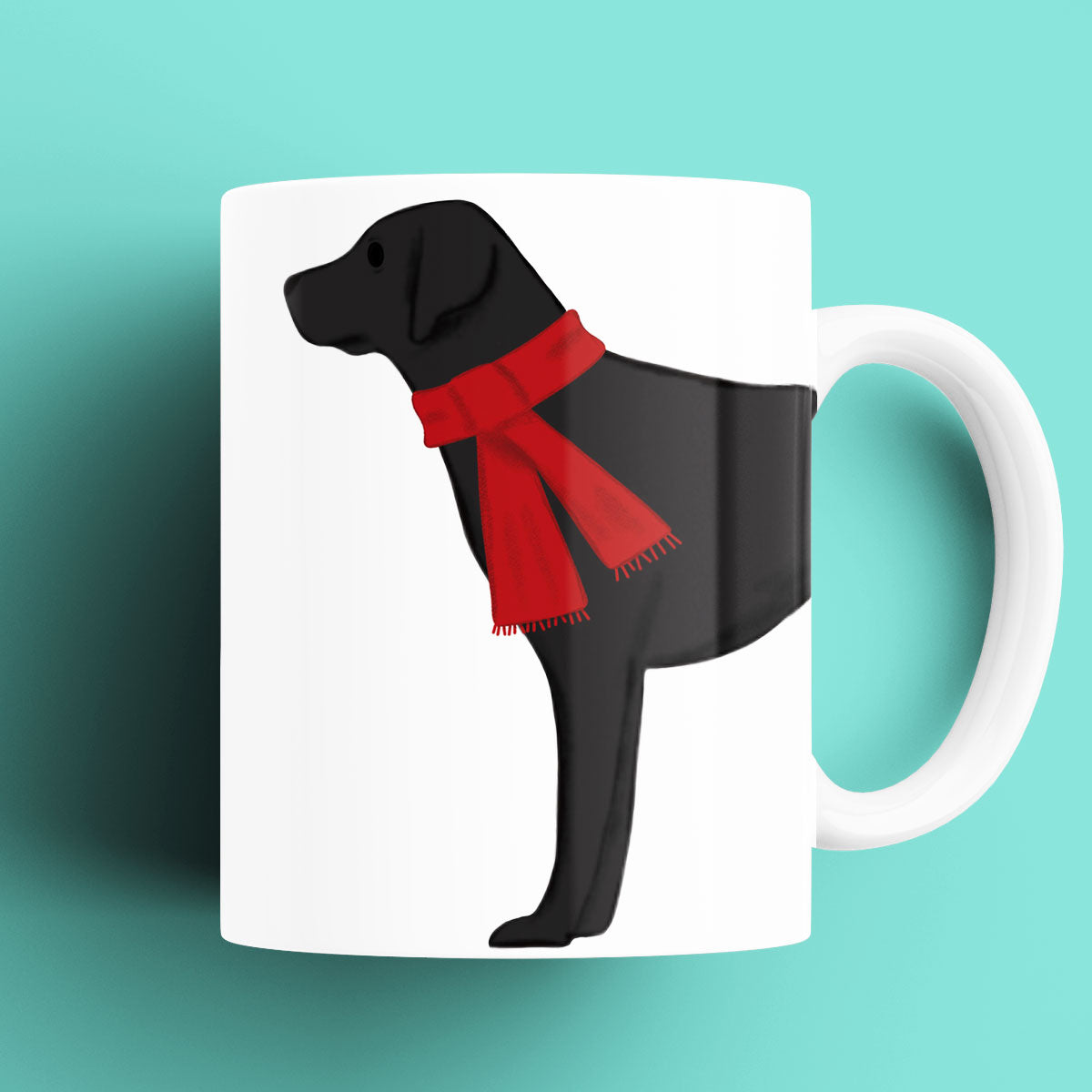 Set of Two Cosy Black Labrador Mugs