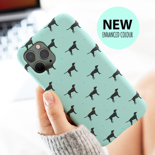 Black Labrador Pattern iPhone Snap Case