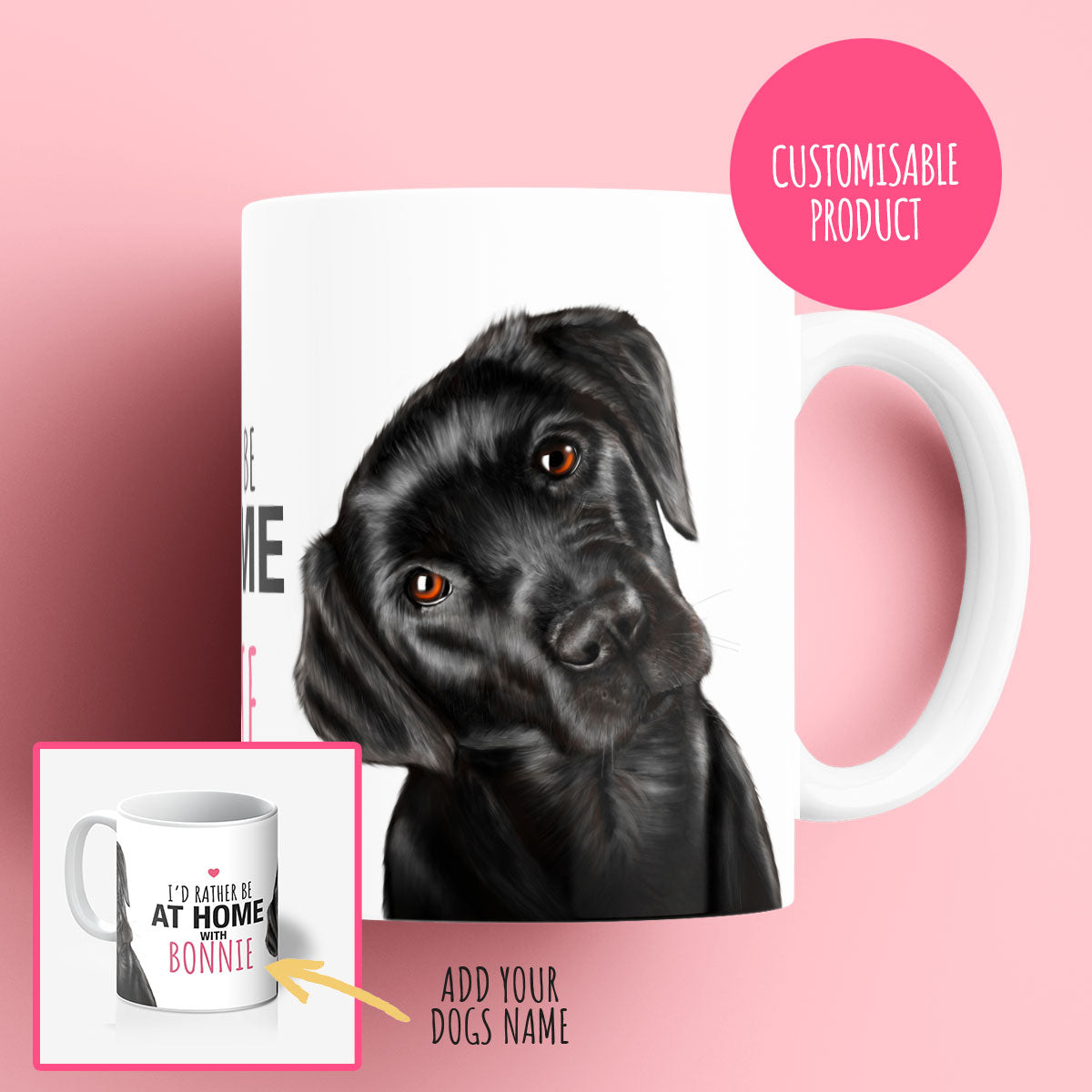 Personalised Black Labrador Mug