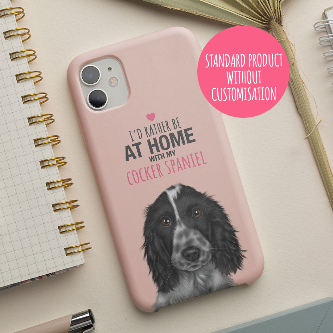 Home with my Blue Roan Cocker Spaniel iPhone Tough Case