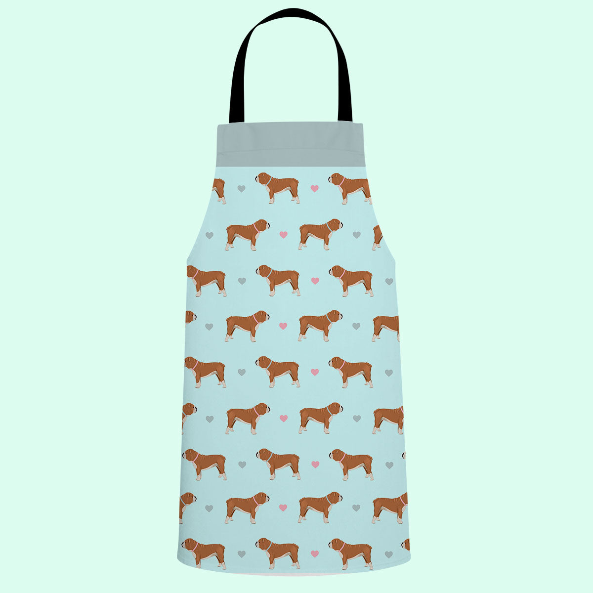 Red and White Bulldogs Apron