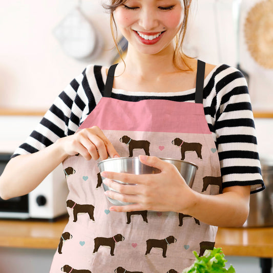 Chocolate and White Bulldogs Apron