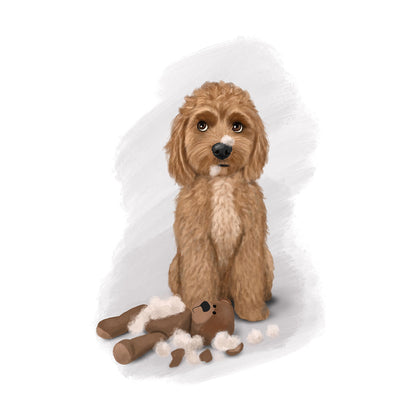 Personalised Cockapoo - "It wasn't me" - Mounted