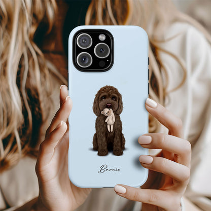 Personalised Chocolate Cockapoo "Comfort Teddy" iPhone Tough Case