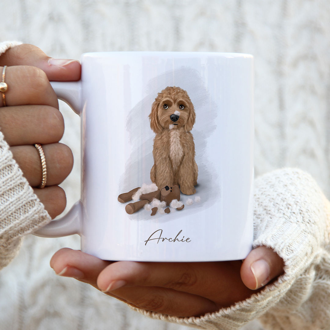 Personalised Cockapoo with Teddy Mug