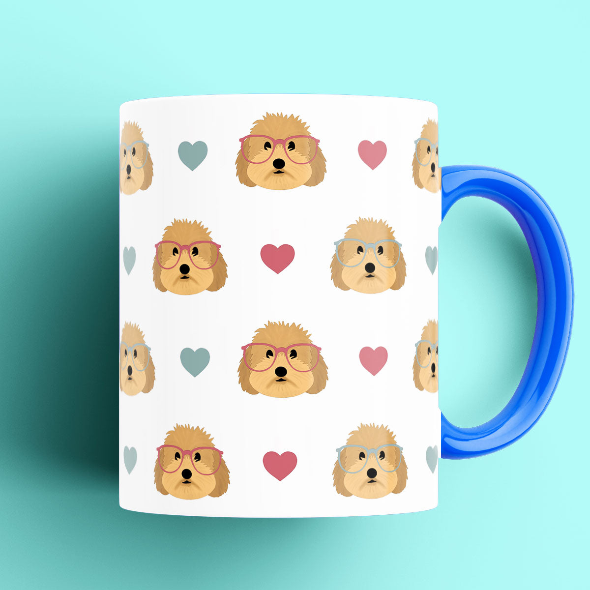 Cockapoos in Glasses Patterned Mug