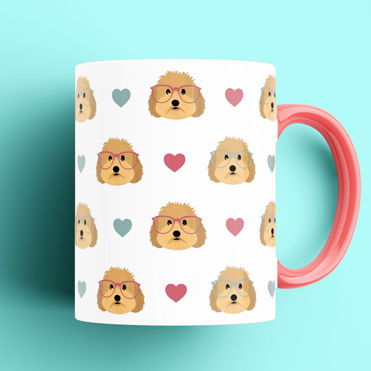 Cockapoos in Glasses Patterned Mug