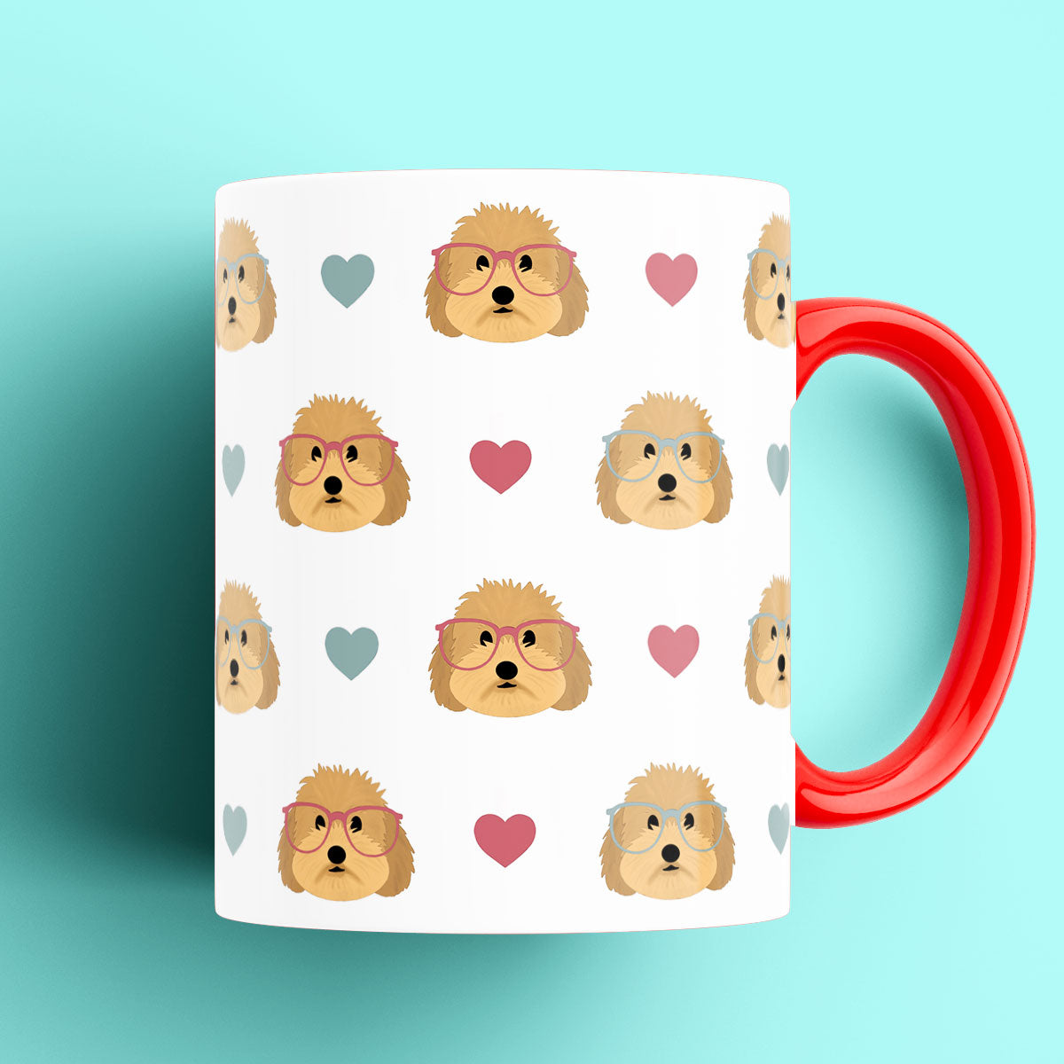 Cockapoos in Glasses Patterned Mug