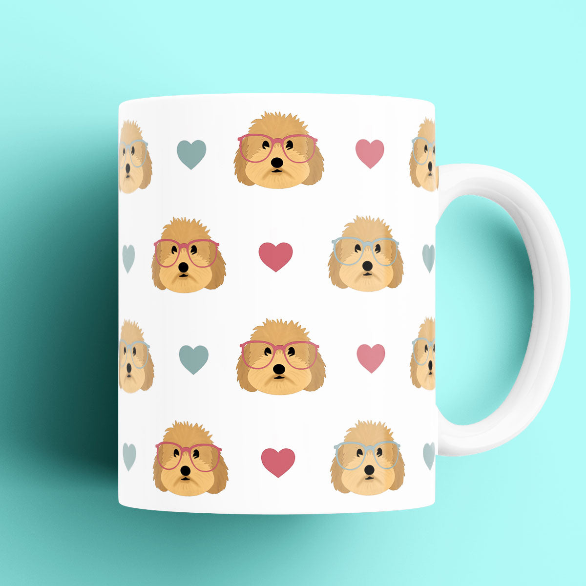 Cockapoos in Glasses Patterned Mug