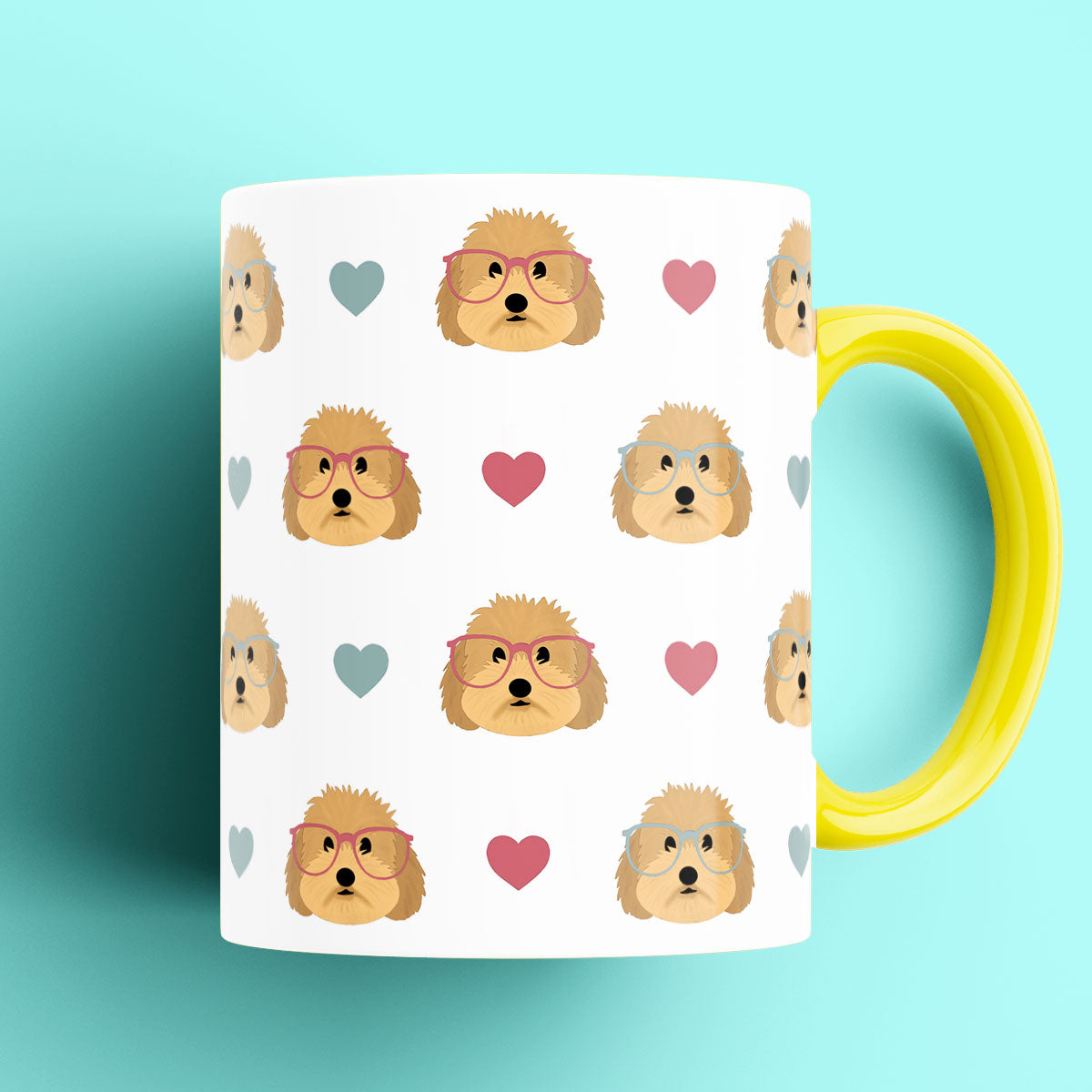 Cockapoos in Glasses Patterned Mug