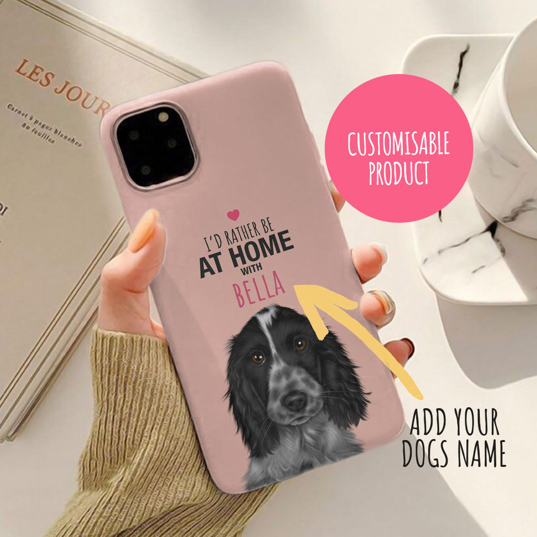 Home with my Blue Roan Cocker Spaniel iPhone Tough Case