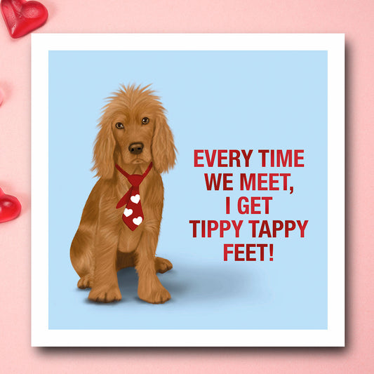 Golden Cocker Spaniel "Tippy Tappy" Card