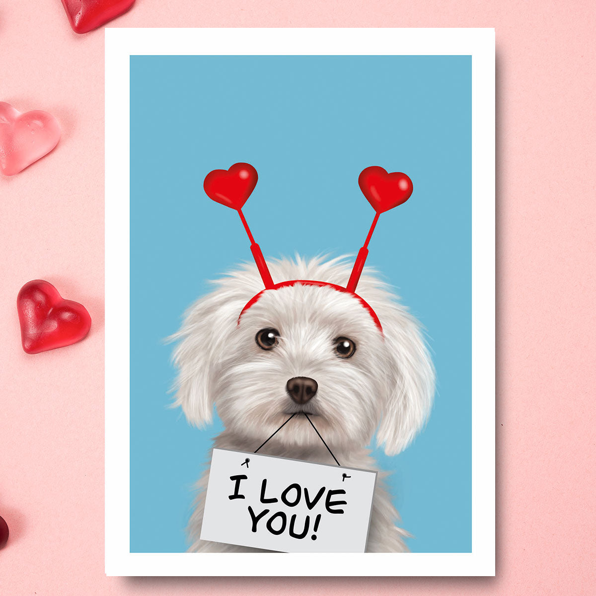 Maltese "I Love You" Card