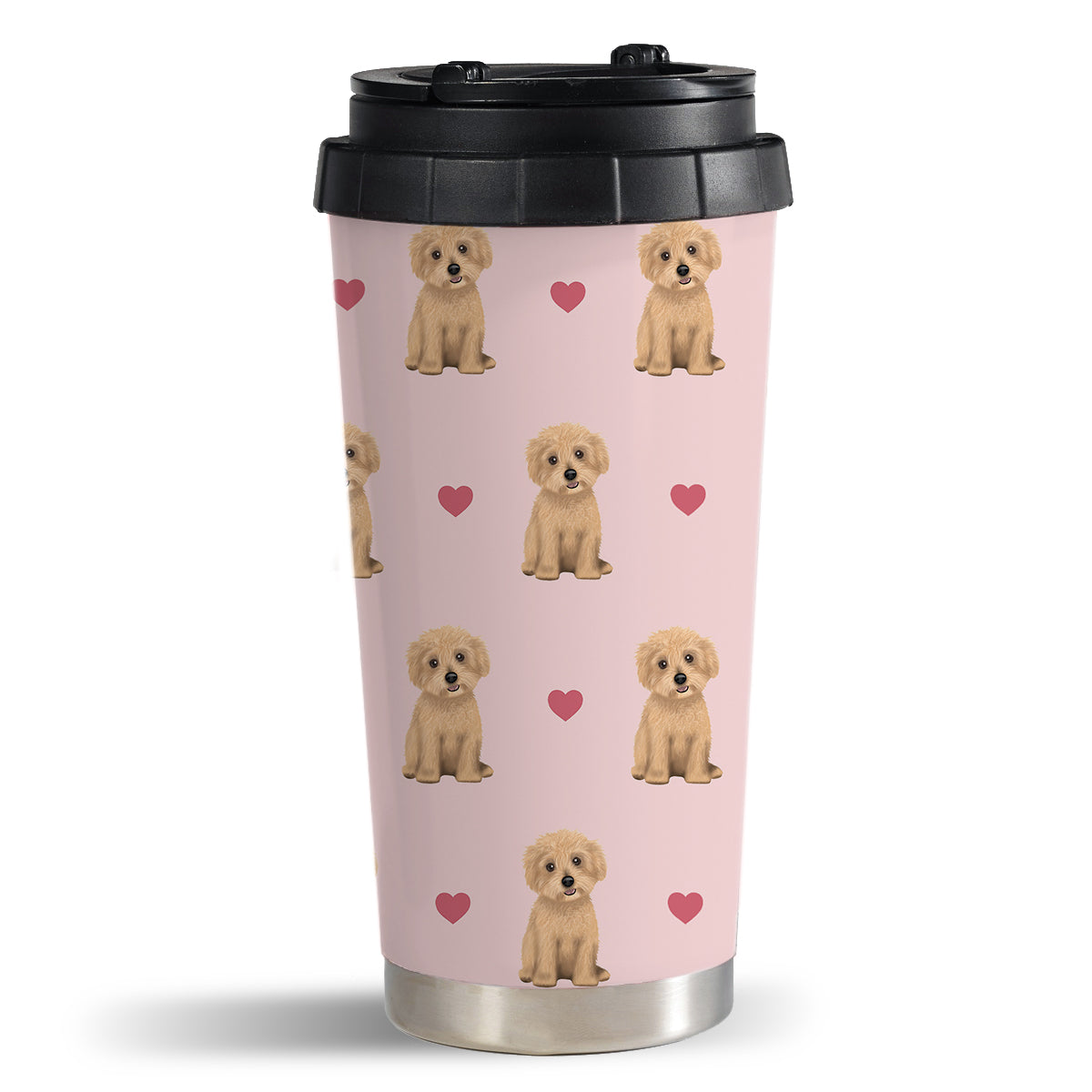 Maltipoos and Hearts Travel Mug