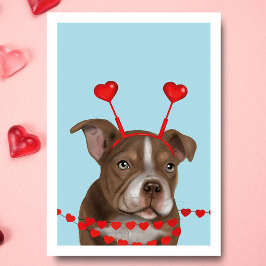 Micro Bully and Hearts Card