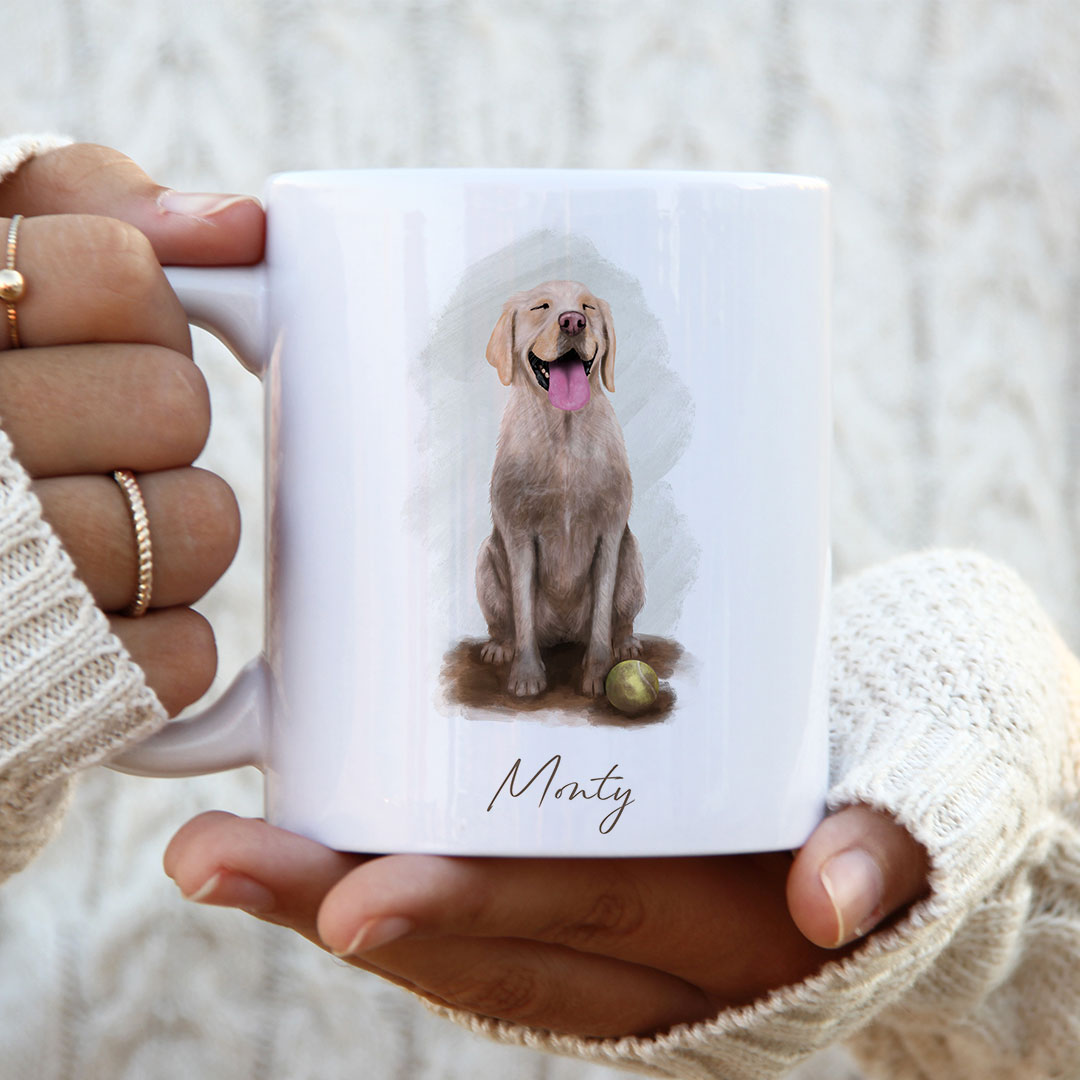 Personalised Muddy Labrador Mug