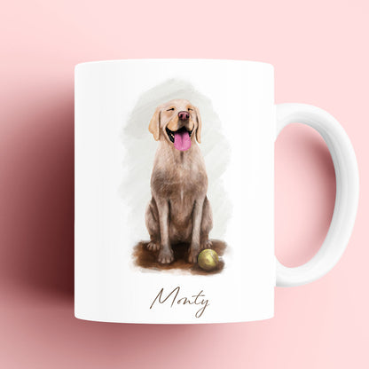 Personalised Muddy Labrador Mug