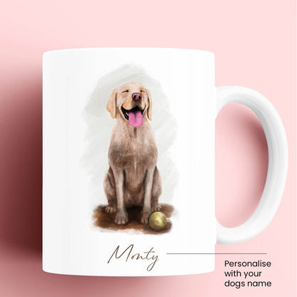 Personalised Muddy Labrador Mug