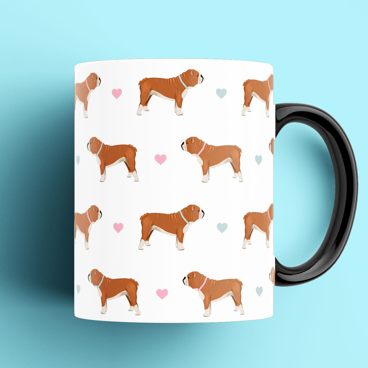 Red and white Bulldogs Patterned Mug