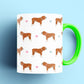 Red and white Bulldogs Patterned Mug