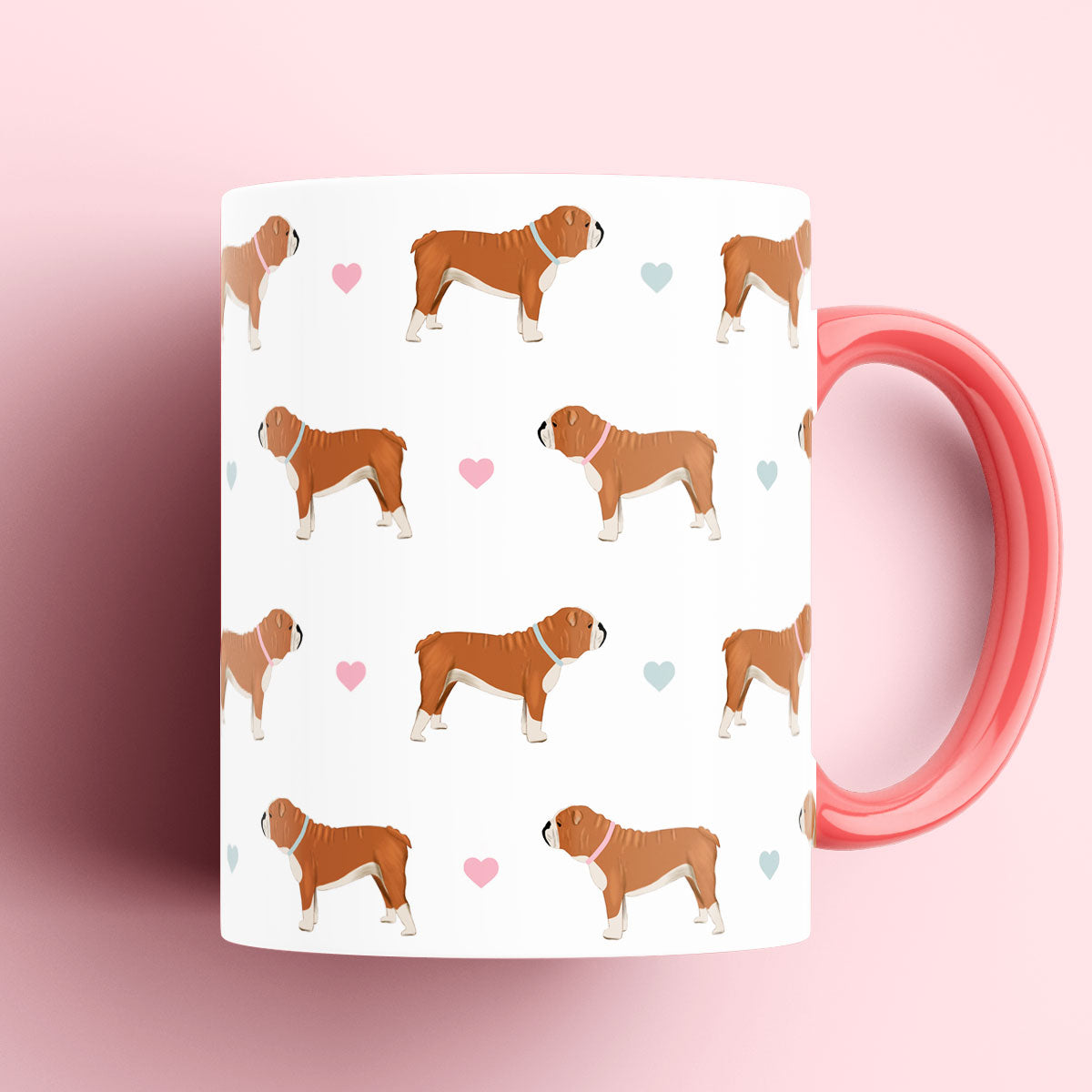 Red and white Bulldogs Patterned Mug