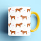 Red and white Bulldogs Patterned Mug