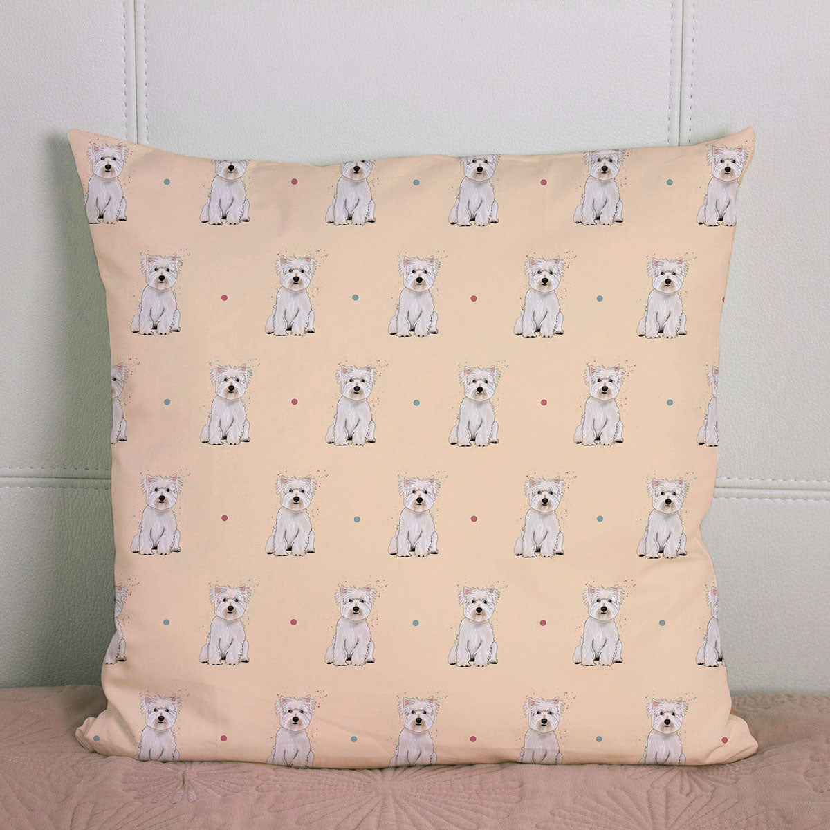 West Highland Terrier Pattern Cushion