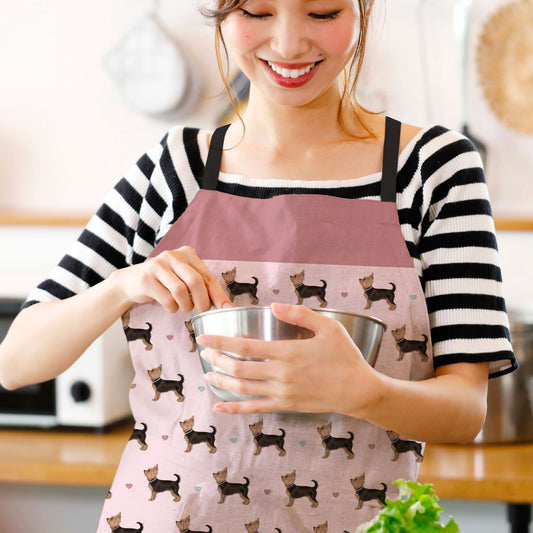 Yorkshire Terriers and Hearts Apron
