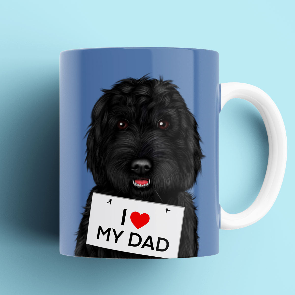 Black Cockapoo "I love my Dad" Mug