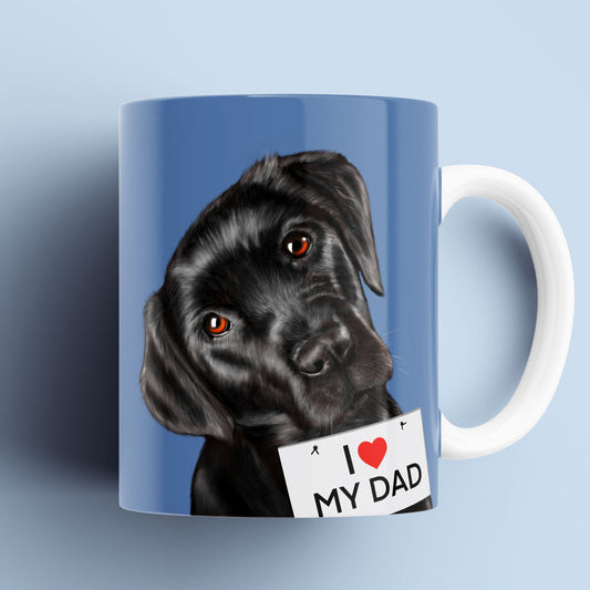 Black Labrador "I love my Dad" Mug