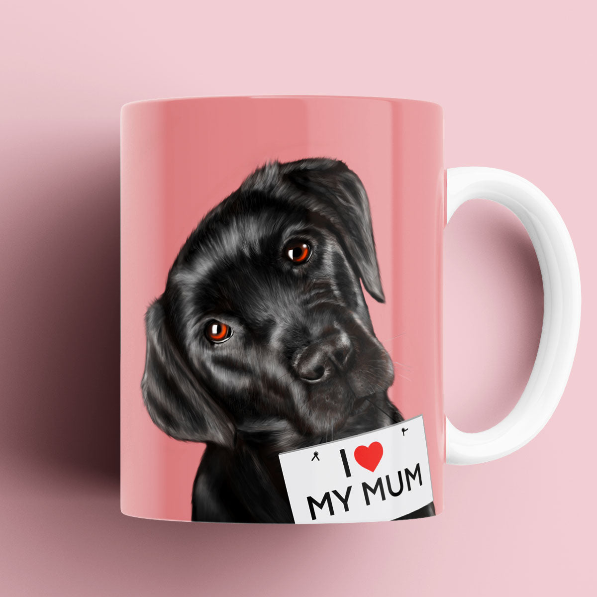 Black Labrador "I love my Mum" Mug