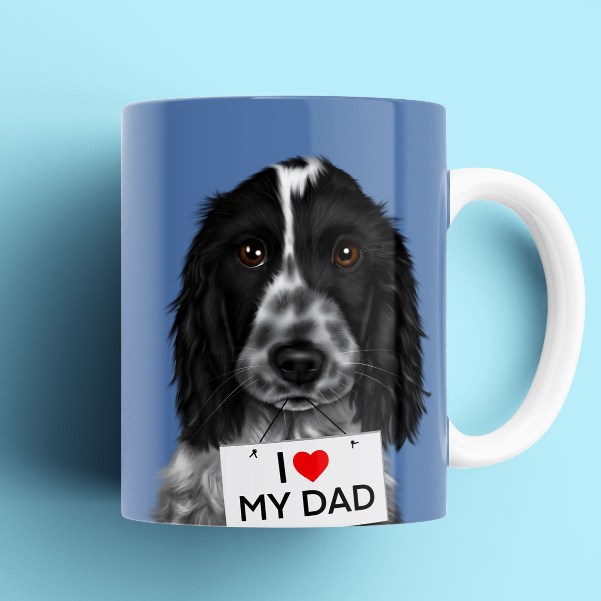 Blue Roan Cocker Spaniel "I love my Dad" Mug