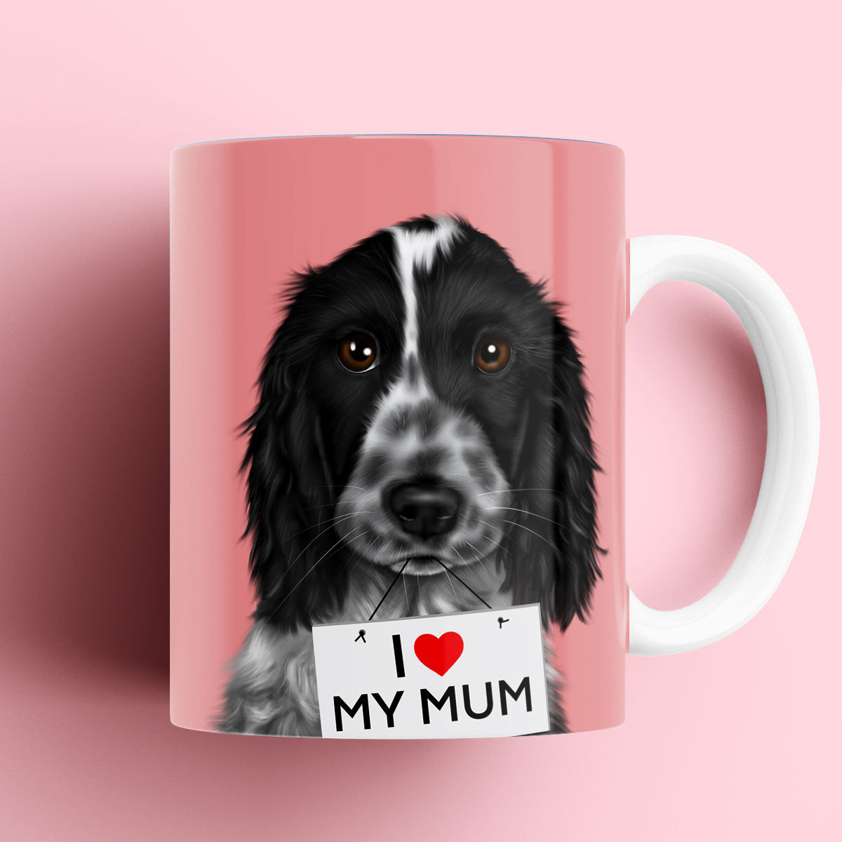 Blue Roan Cocker Spaniel "I love my Mum" Mug