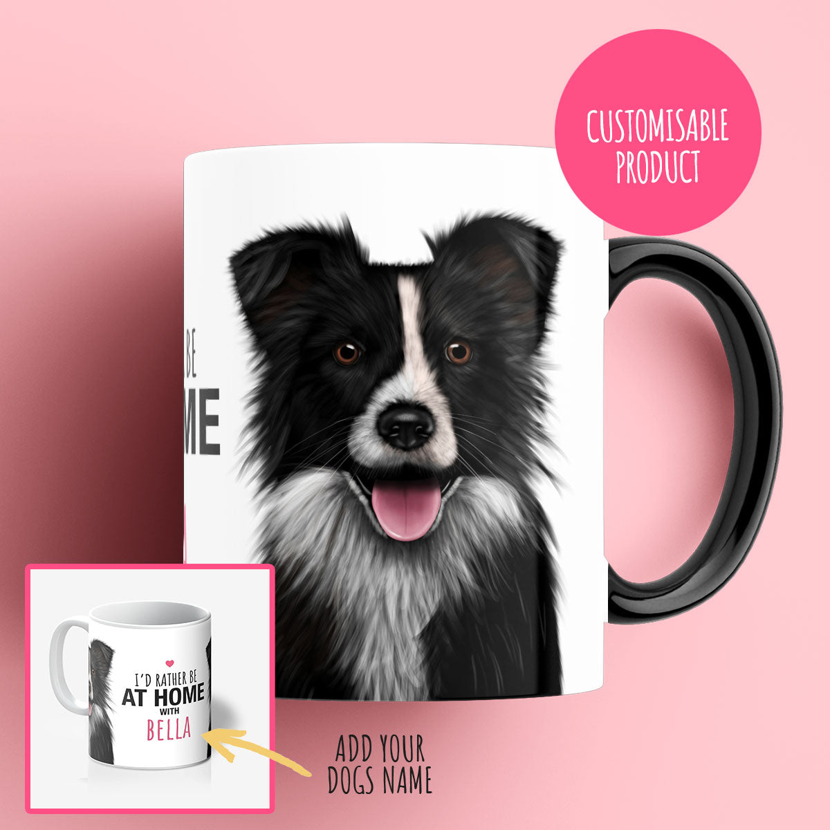 Personalised Border Collie Mug