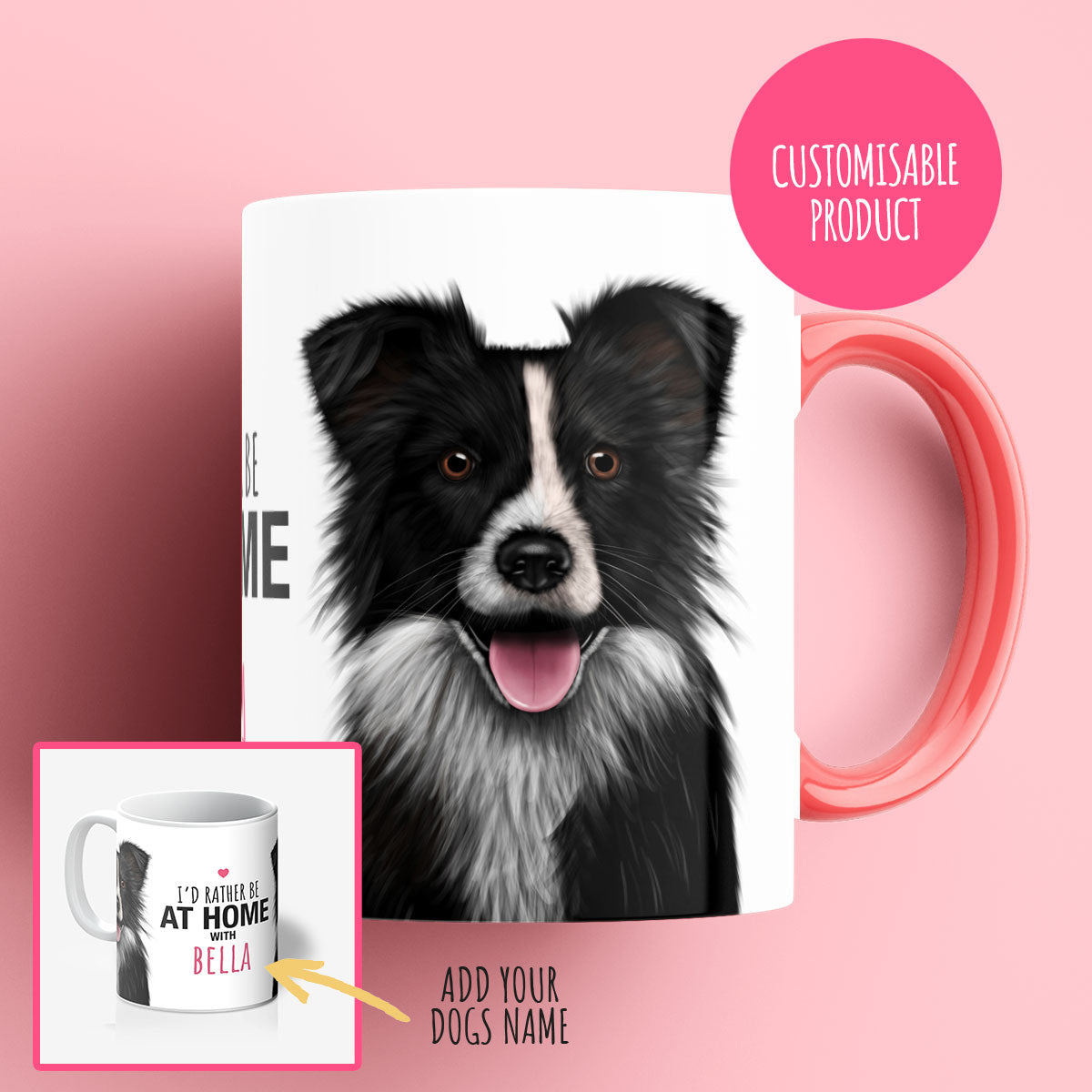 Personalised Border Collie Mug