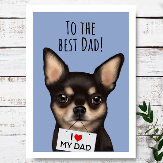 Chihuahua Best Dad Card