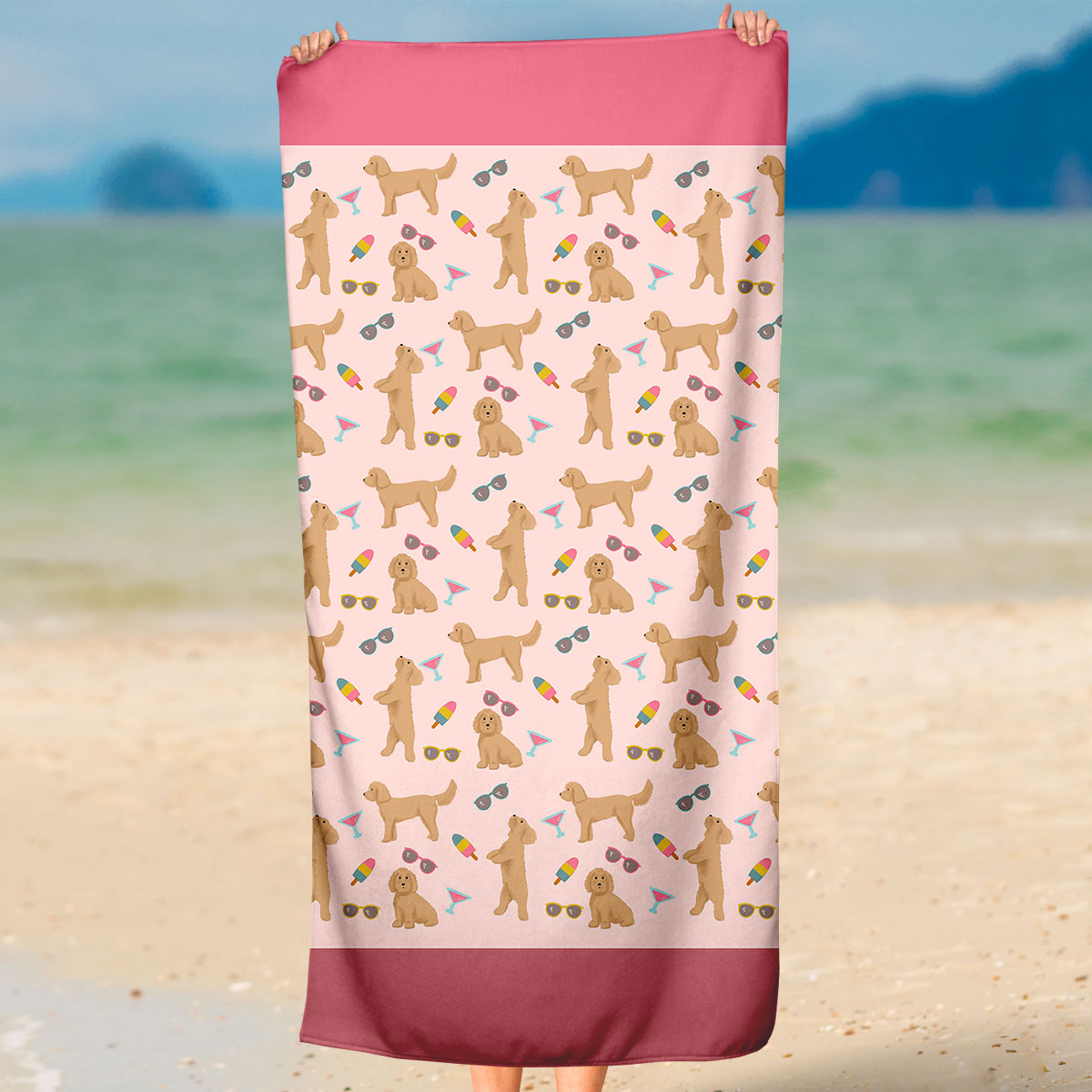 Summer Cockapoos Beach Towel