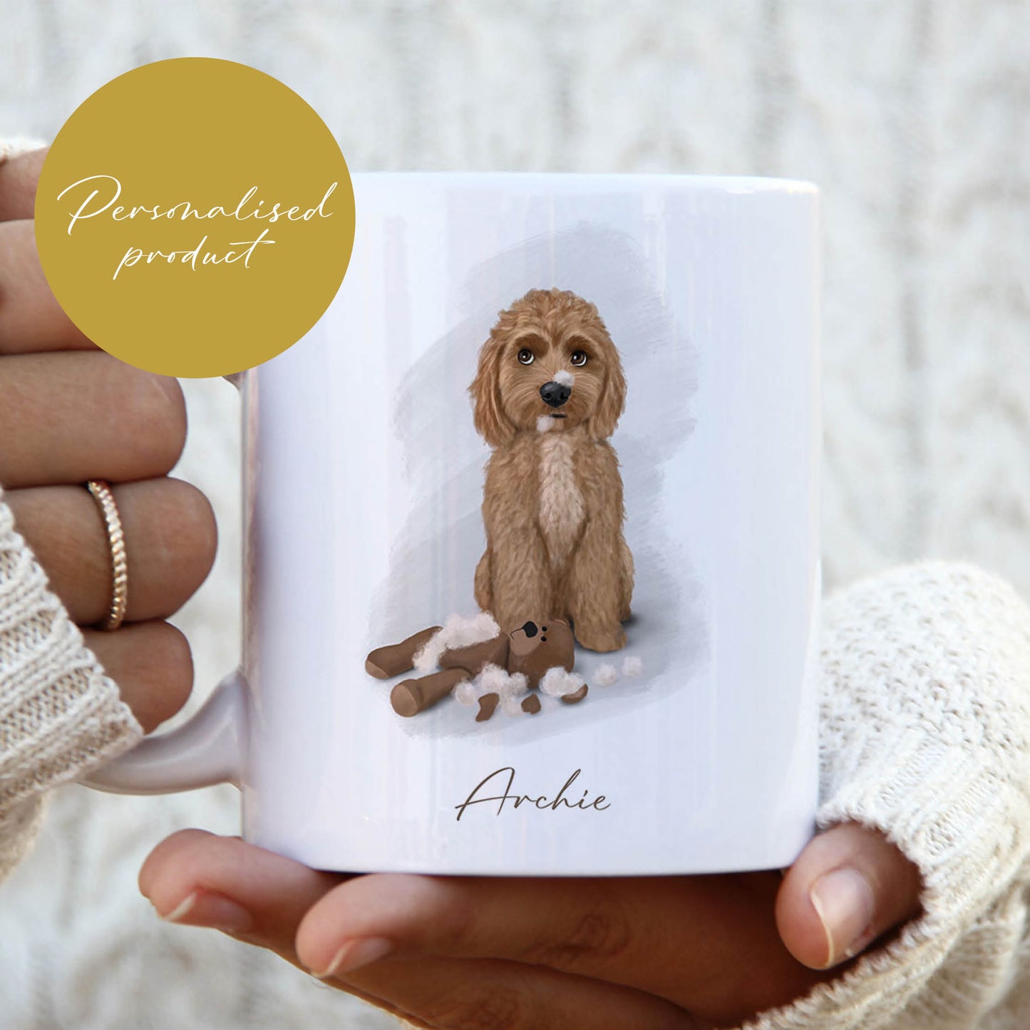 Personalised Cockapoo with Teddy Mug